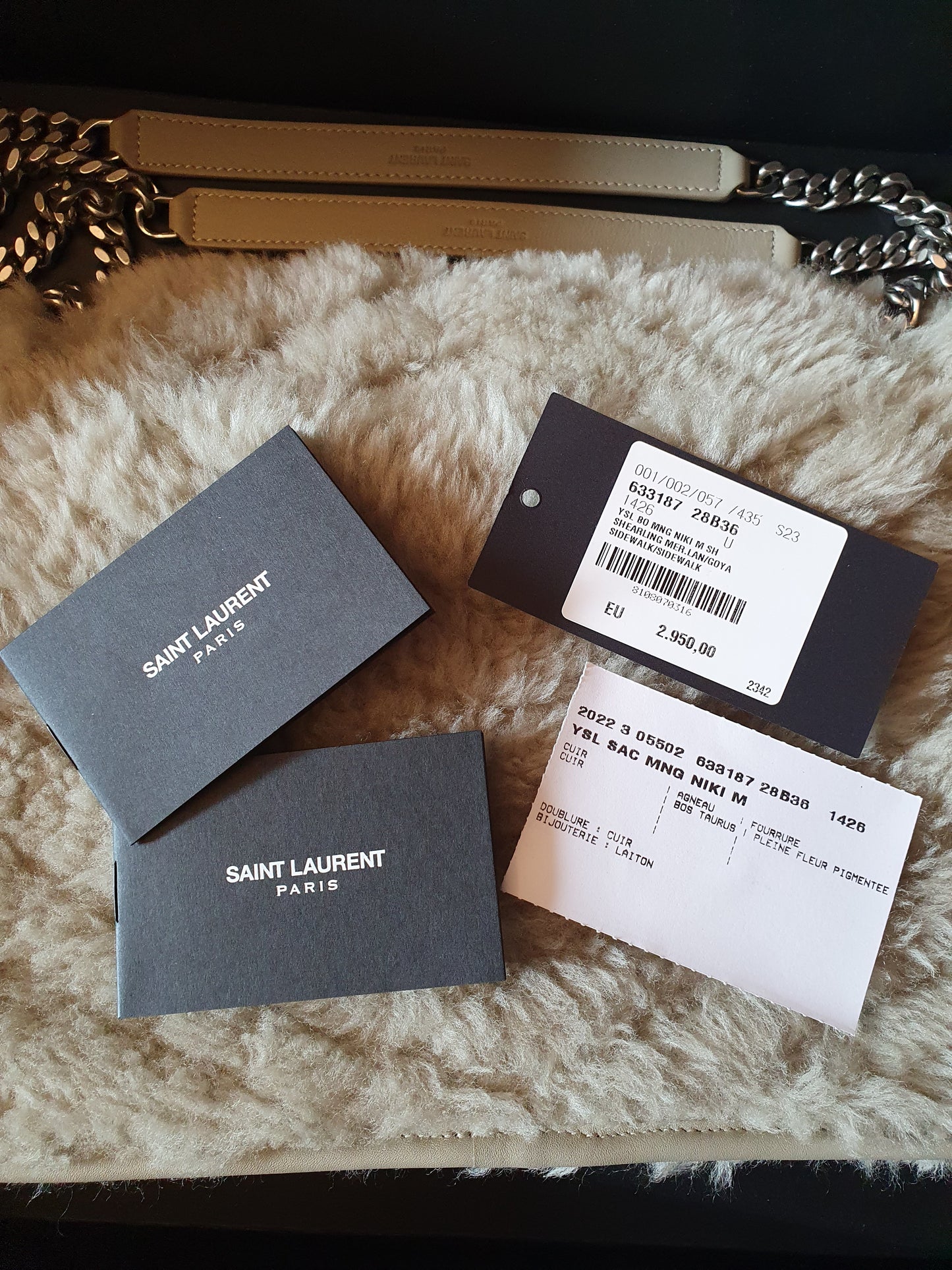 NEU ! Saint Laurent YSL Nikki Medium Schultertasche Leder
