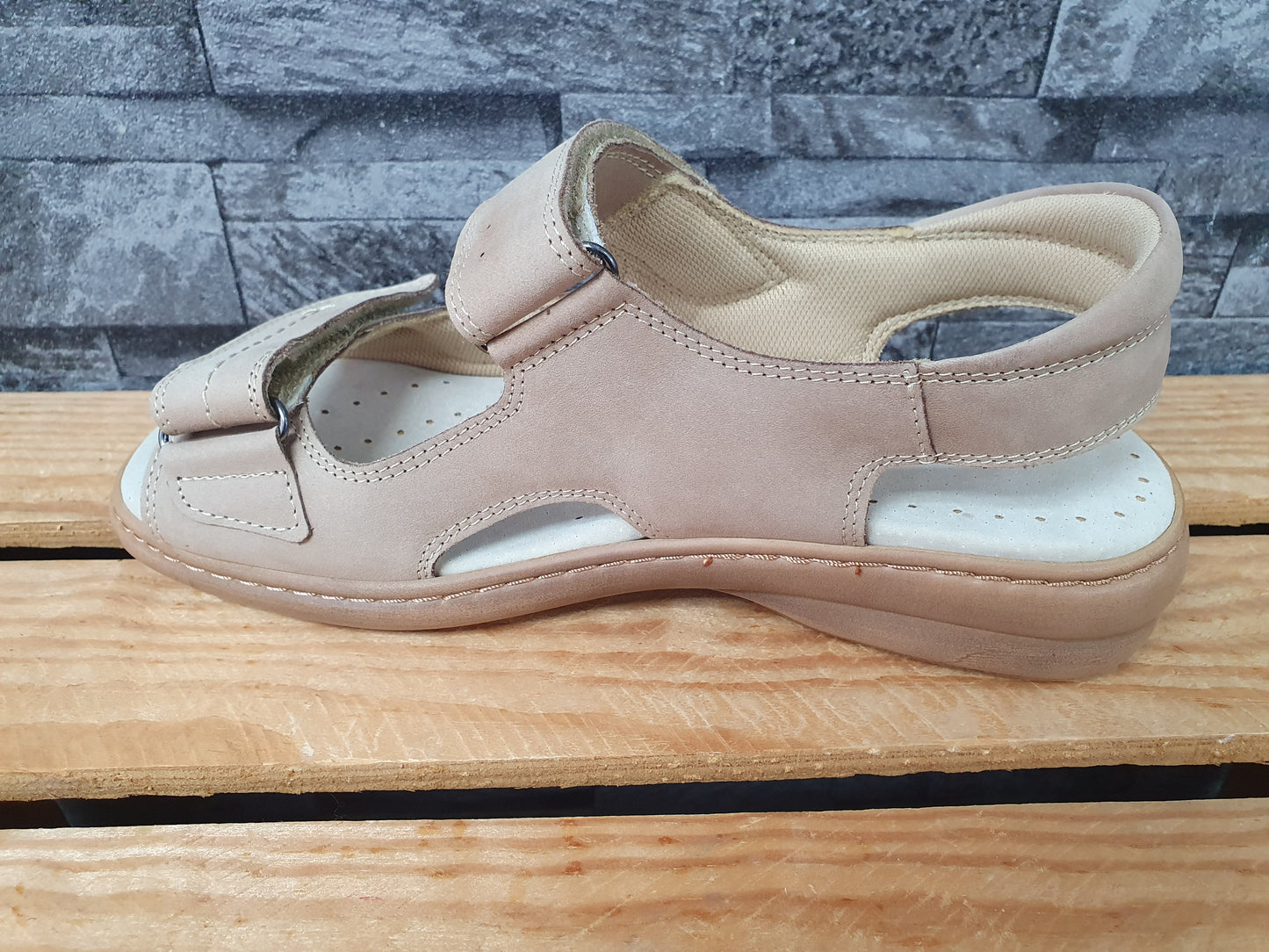 Damen Kosela Medic Hallux Leder Gesundheitsschuhe Sandalen Klett Weite H