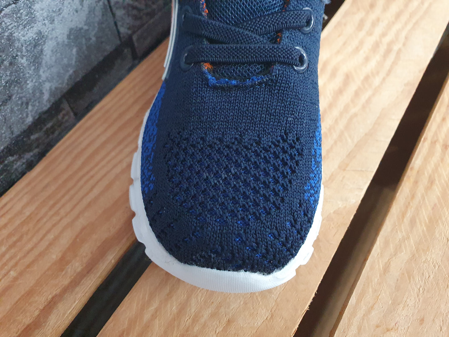 Kinder Sneaker Sportschuhe Schuhe 1 x Klett Blau & Schwarz