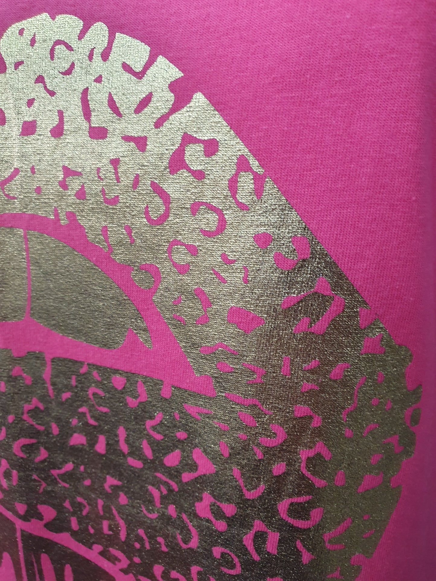 Damen Shirt Motiv Weiß & Fuchsia Größe 38-44