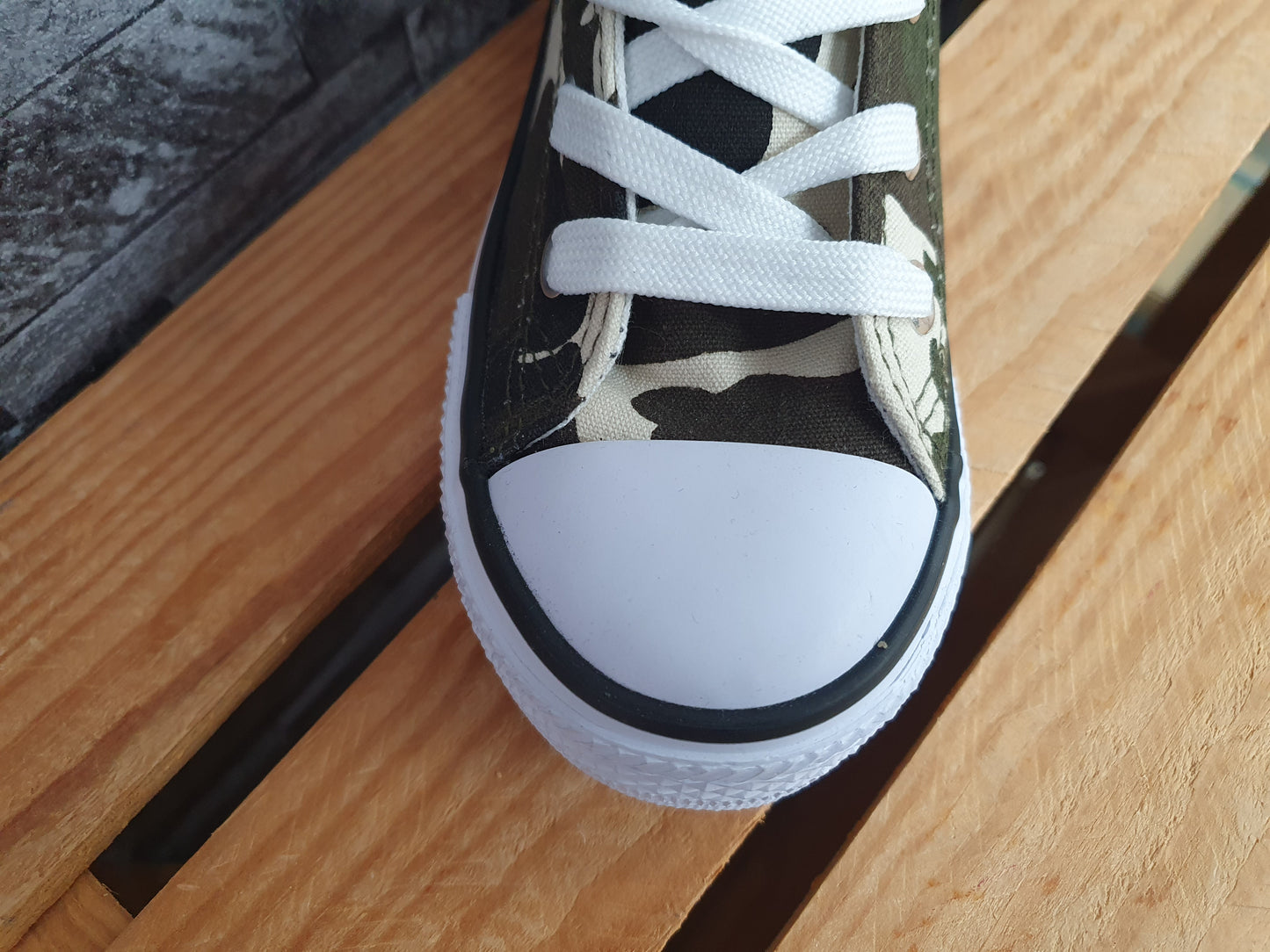 Kinder Sneaker Schuhe Teil Knöchelschuh Camouflage Grün Gr. 26-34
