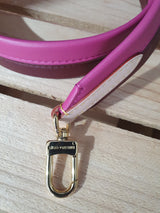 NEU! Original Louis Vuitton Schulterriemen  Schultergurt  Cluny Leder  Fuchsia