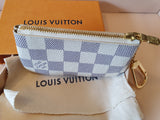 Original Louis Vuitton Cles Schlüsseletui Damier Azur Canvas FullSet