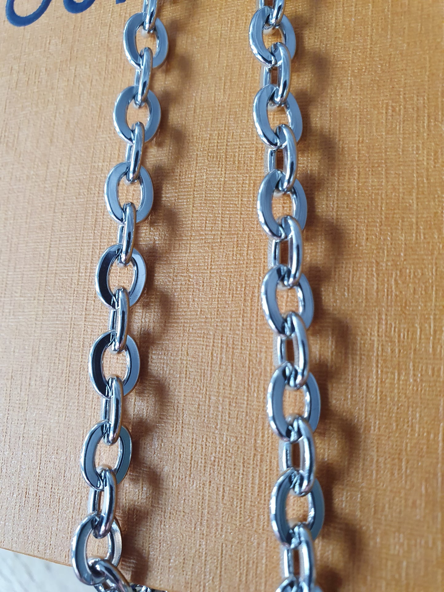 NEU! Original Louis Vuitton Felicie Kette Schulterriemen Silber
