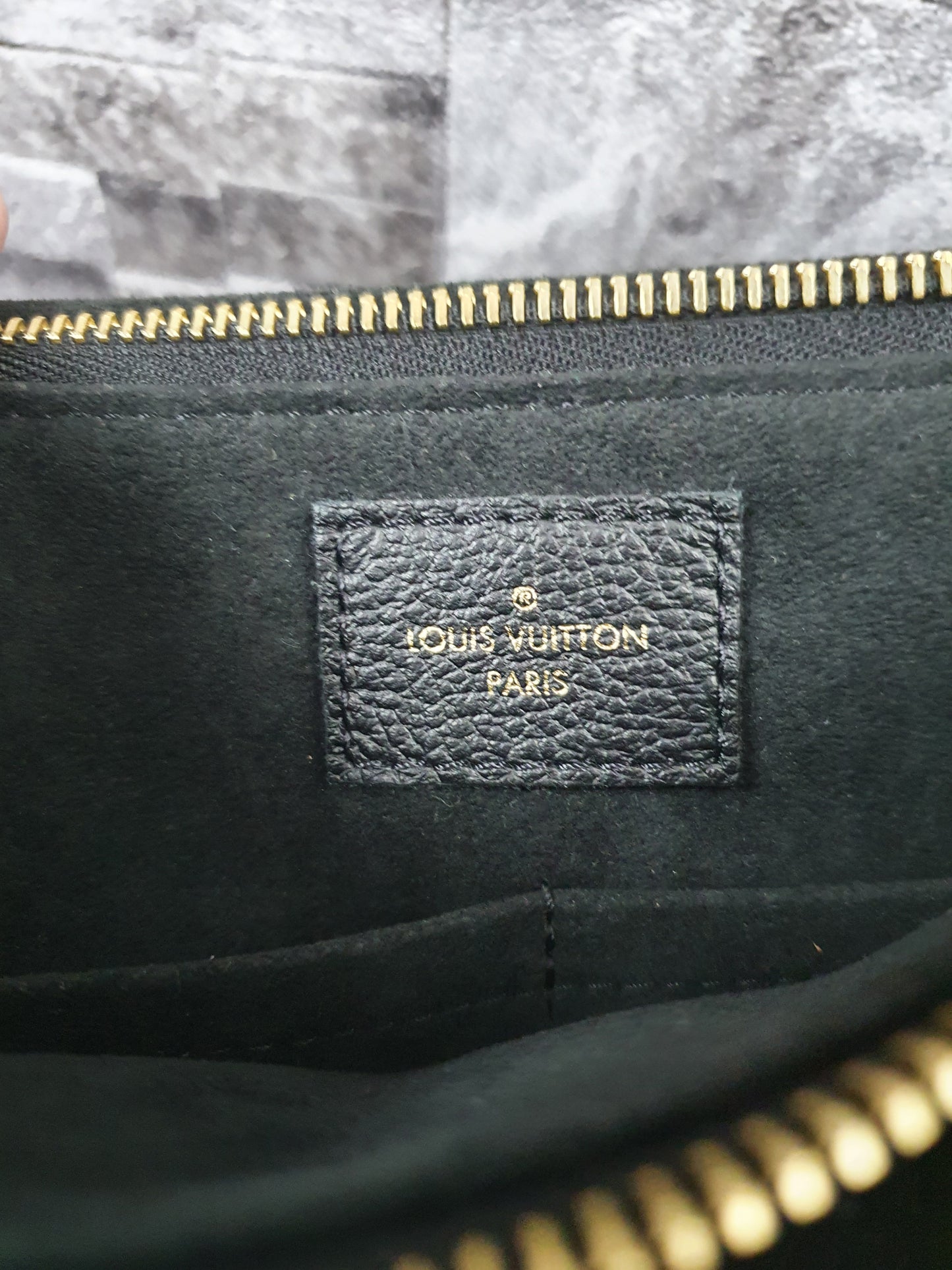 Original Louis Vuitton Surene MM Empreinte Leder Schwarz FullSet