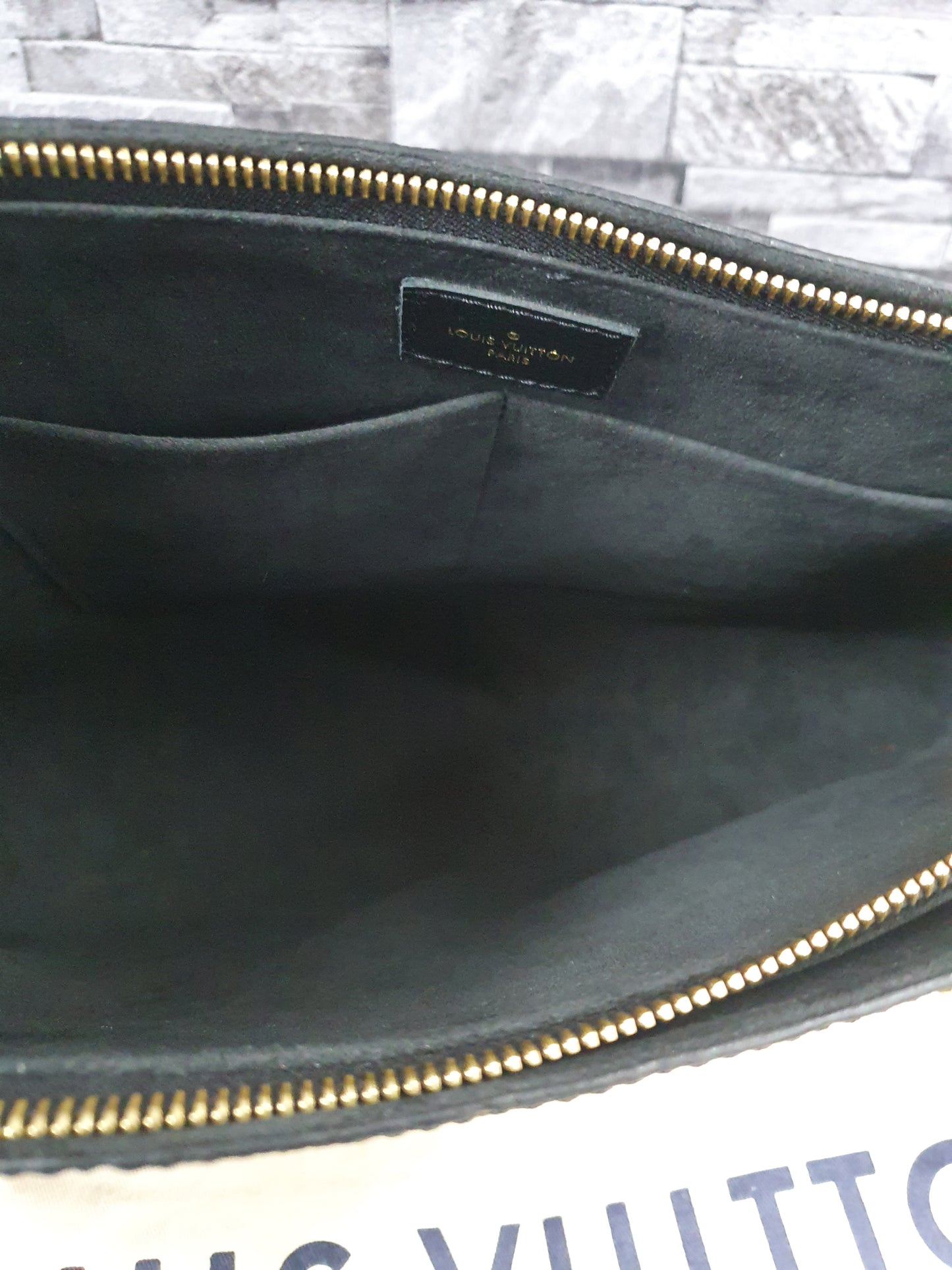 Original Louis Vuitton Surene MM Empreinte Leder Schwarz FullSet