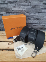 Original Louis Vuitton Schulterriemen Schultergurt Schwarz Leder