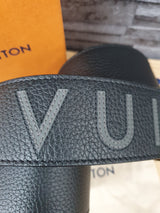 Original Louis Vuitton Schulterriemen Schultergurt Schwarz Leder