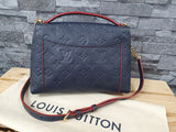 Original Louis Vuitton Blanche BB Empreinte Leder Marine Rouge