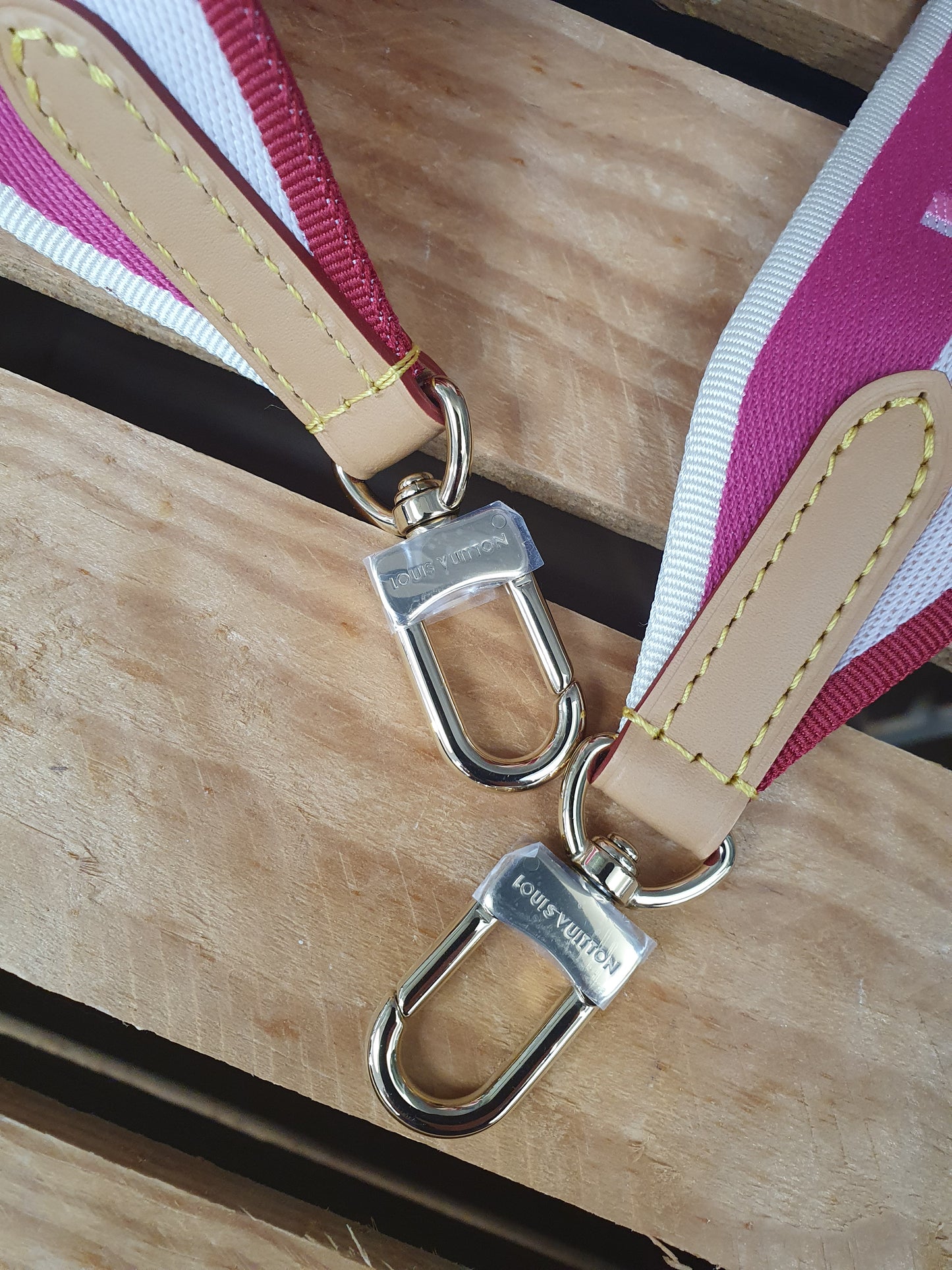 NEU! Original Louis Vuitton Diane Schulterriemen Textil  Schultergurt Pink