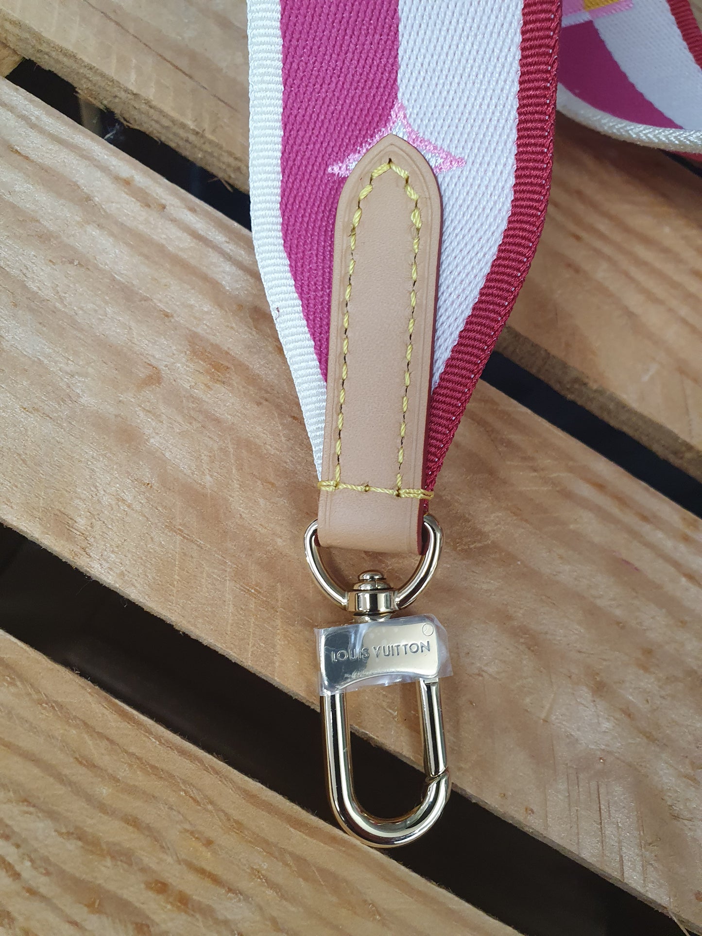 NEU! Original Louis Vuitton Diane Schulterriemen Textil  Schultergurt Pink