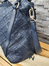 Original Louis Vuitton Antheia Ixia Leder Schultertasche Blau