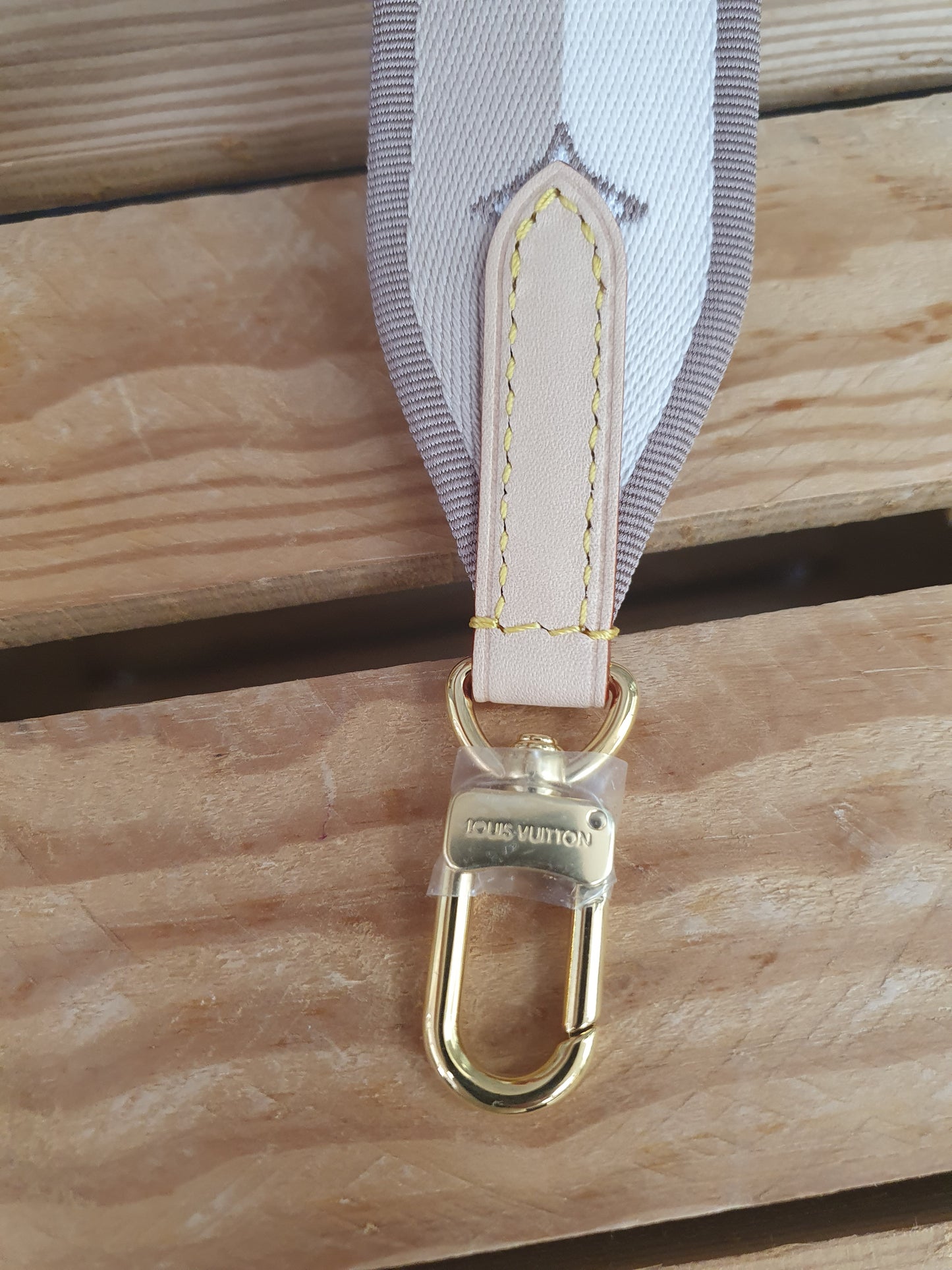 NEU! Original Louis Vuitton Schulterriemen  Textil  Schultergurt Beige