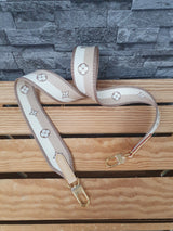 NEU! Original Louis Vuitton Schulterriemen  Textil  Schultergurt Beige