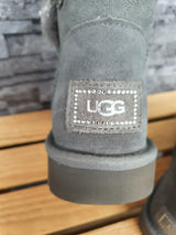 Original UGG Boots Bailey Button Bling Grau Mini Gr. 40, 41