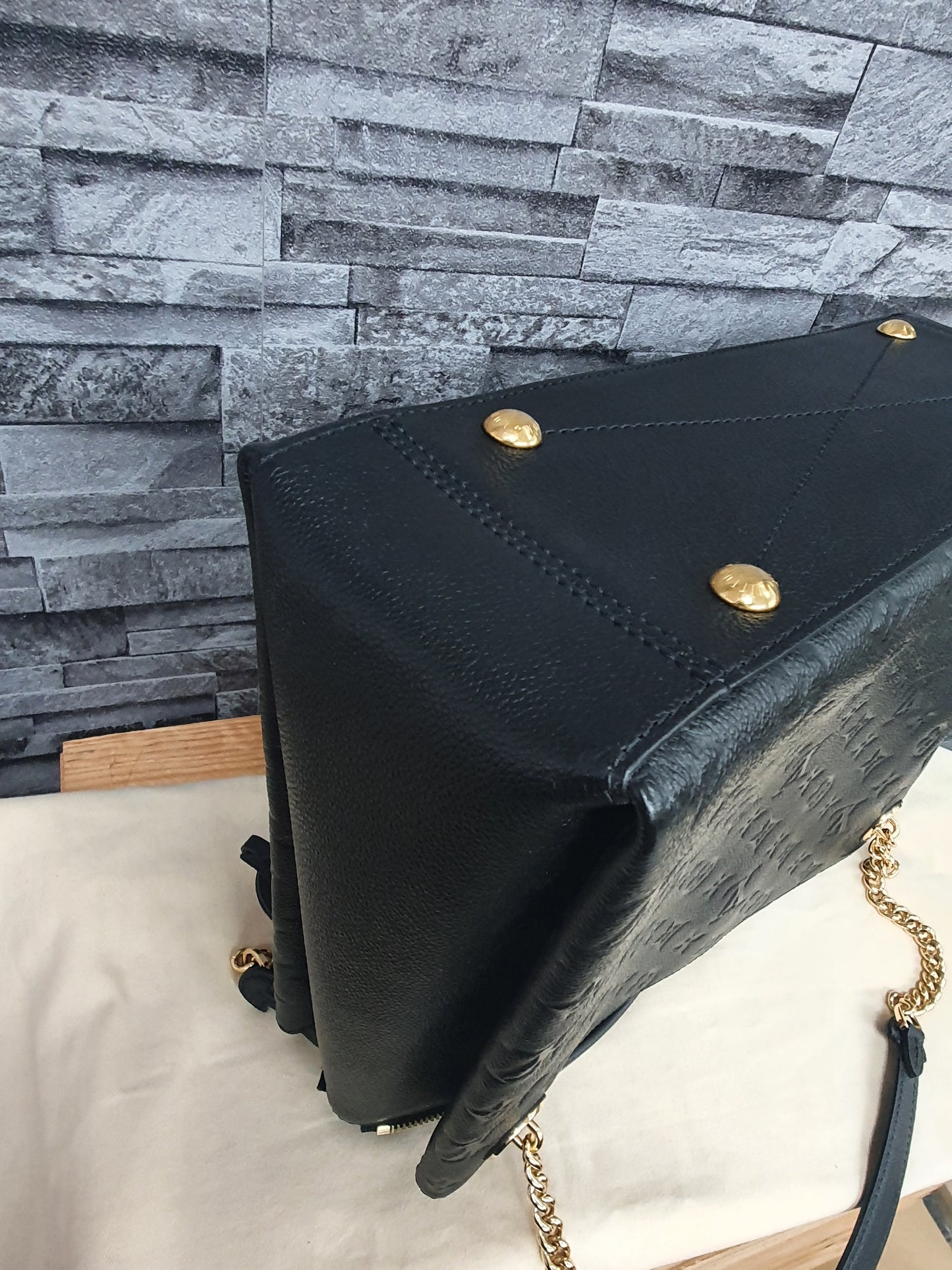 Original Louis Vuitton Surene MM Empreinte Leder Schwarz FullSet