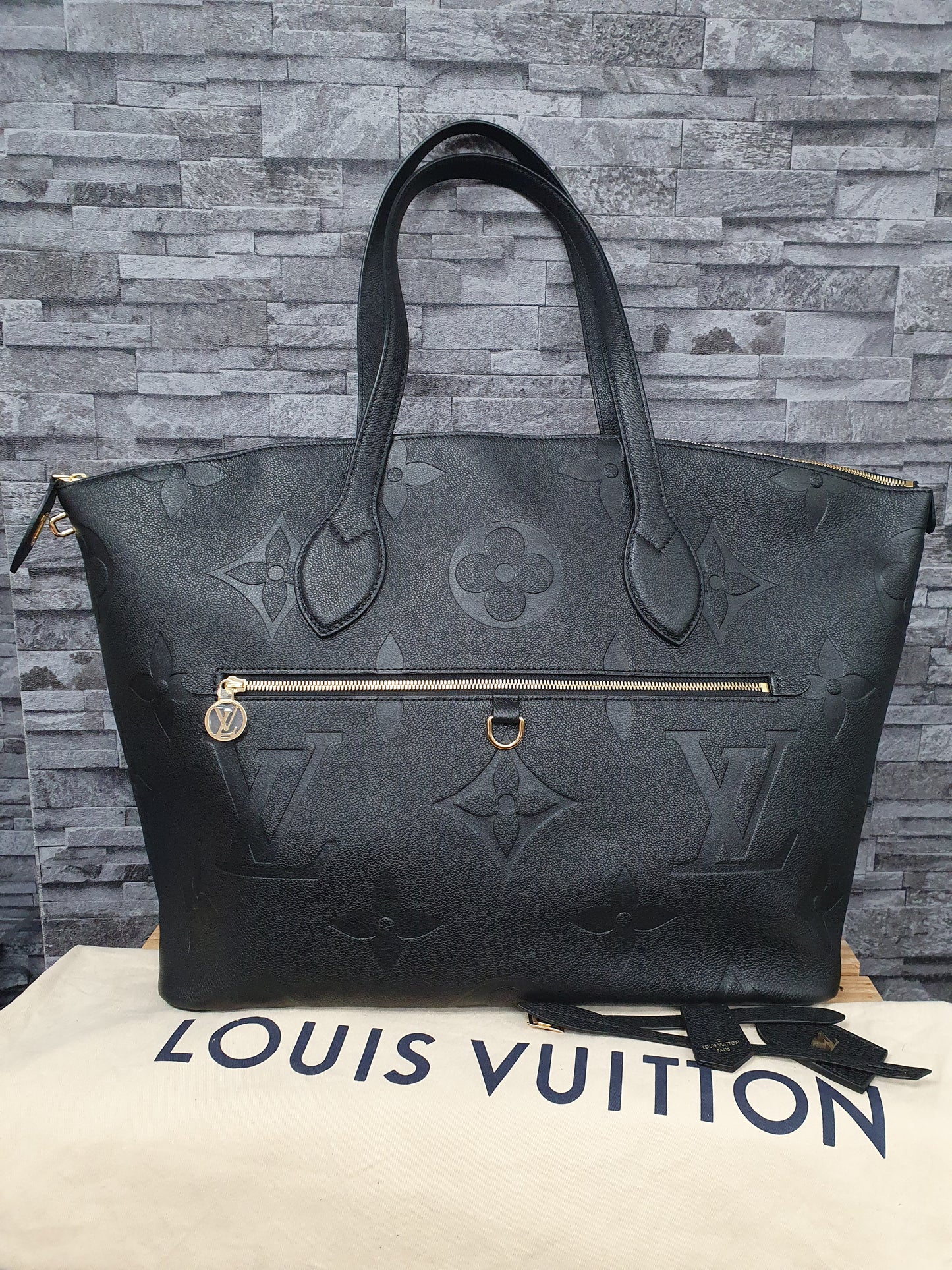NEU! Original Louis Vuitton Travel Tasche Giant Reisetasche Empreinte Leder Schwarz