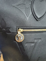 Original Louis Vuitton Travel Bag Schultertasche Monogram Empreinte Leder Schwarz