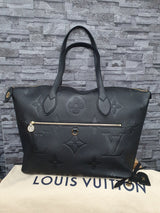 Original Louis Vuitton Travel Bag Schultertasche Monogram Empreinte Leder Schwarz