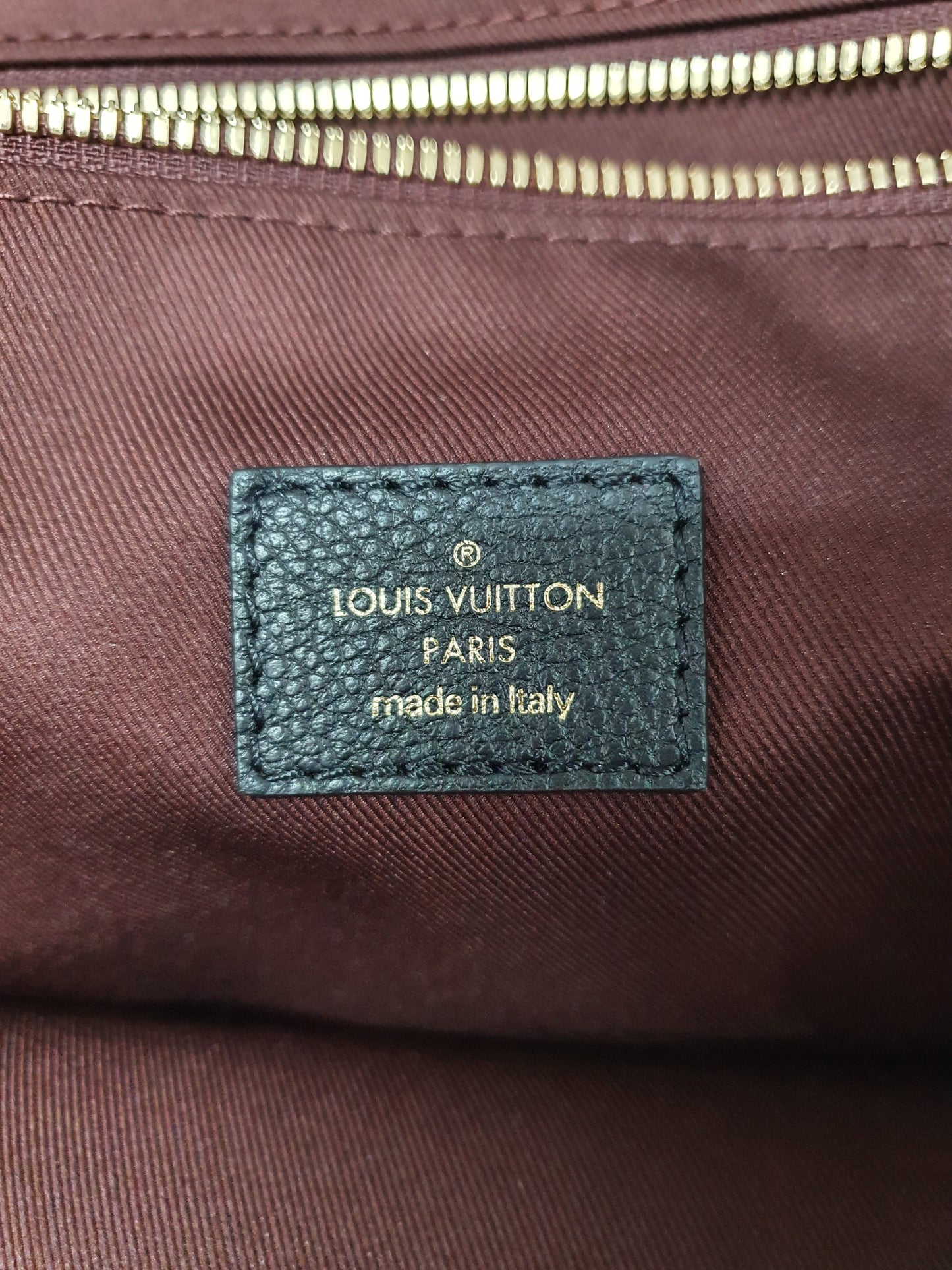 Original Louis Vuitton Travel Bag Schultertasche Monogram Empreinte Leder Schwarz
