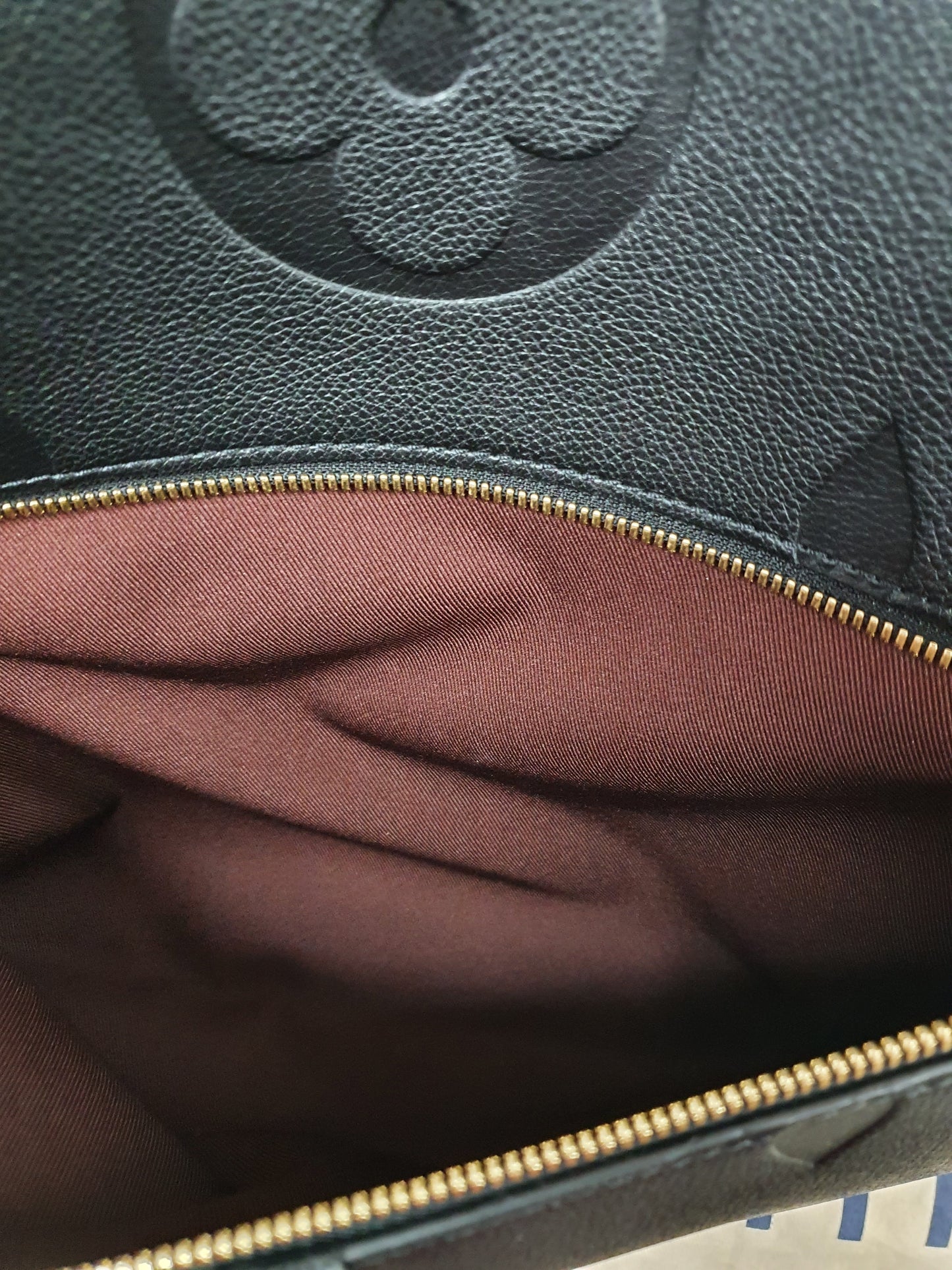 Original Louis Vuitton Travel Bag Schultertasche Monogram Empreinte Leder Schwarz