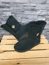 UGG  Bailey Button Bling Gold  Lammfell  Schwarz Gr.38