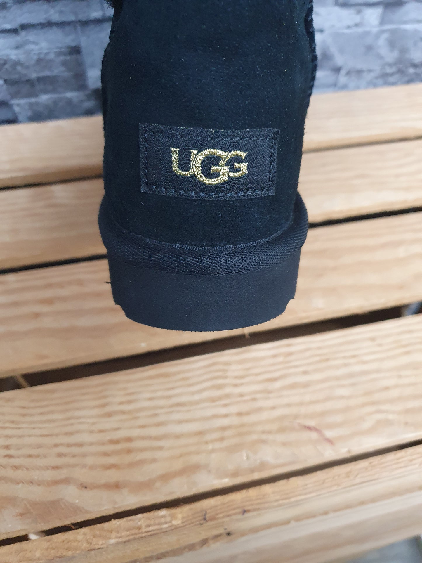 UGG  Bailey Button Bling Gold  Lammfell  Schwarz Gr.38