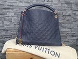 Original Louis Vuitton Artsy MM Empreinte Leder Marine Rouge FullSet