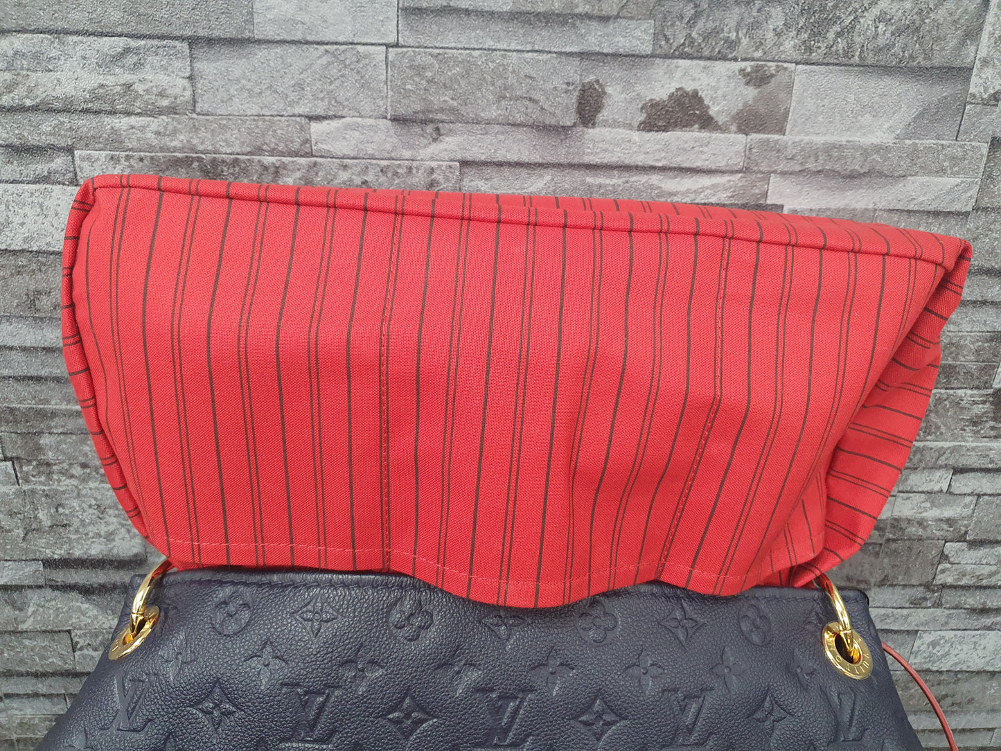 Original Louis Vuitton Artsy MM Empreinte Leder Marine Rouge FullSet