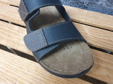 Herren Magnus Pantolette 2x  Klett  Lederinnensohle PU  Comfort