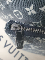 Orginal Louis Vuitton Neverfull MM Monogram Jequard Denim Grau Schwarz FullSet
