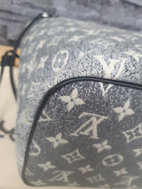 Orginal Louis Vuitton Neverfull MM Monogram Jequard Denim Grau Schwarz FullSet