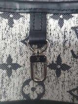 Orginal Louis Vuitton Neverfull MM Monogram Jequard Denim Grau Schwarz FullSet