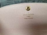 Original Louis Vuitton Emilie Geldbörse Damier  Wallet Azur Canvas Rosa