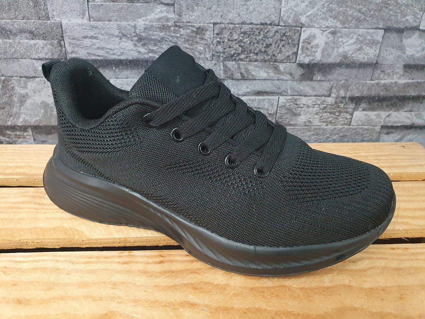 Damen Sneaker Schuhe Schwarz Sportschuhe