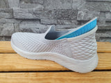 Damen Slip On Sneaker Schuhe Blau &  Grau Sommer
