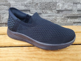 Damen Slip On Sneaker Schuhe Blau &  Grau Sommer