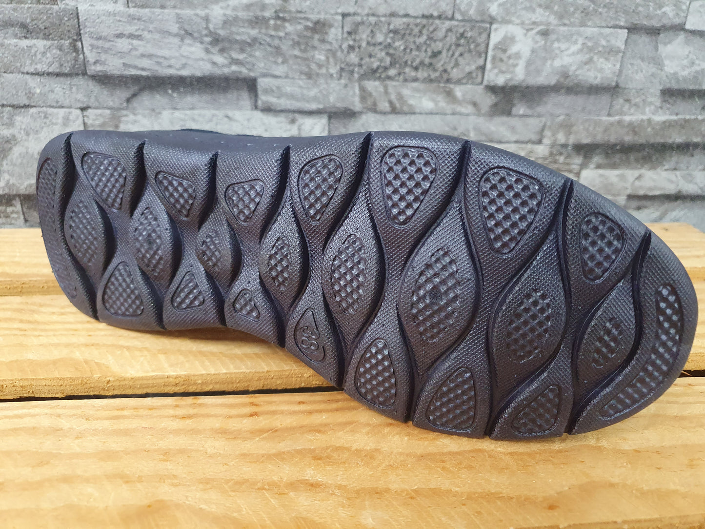 Damen Slip On Sneaker Schuhe Blau &  Grau Sommer