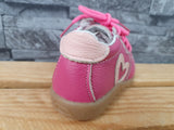 Happy Bee Baby Kinder Schuhe Leder Pink  &   Schwarz  Herz