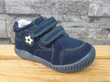 Happy Bee Babyschuhe aus Leder mit Klettverschluss – Lila & Blau