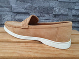 Herren Slipper Schuhe Camel Sommer