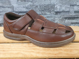 Magnus Herren Sandalen Braun  Sandalette Schuhe Klett PU Sommer