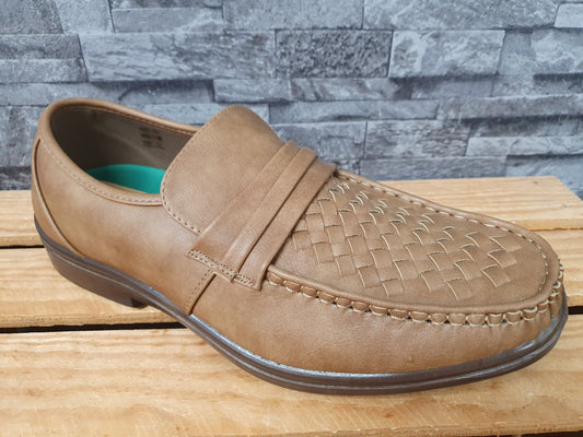 Herren Magnus Halbschuhe Slipper PU  Schuhe Braun & Schwarz