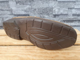 Herren Magnus Halbschuhe Slipper PU  Schuhe Braun & Schwarz