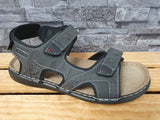 Herren Magnus Sandalen Grau PU Sohle Innensohle  Leder
