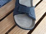 Herren Magnus Sandalen Grau PU Sohle Innensohle  Leder
