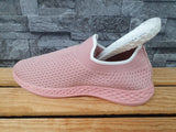 Damen Sneaker Schuhe Stoff Rosa