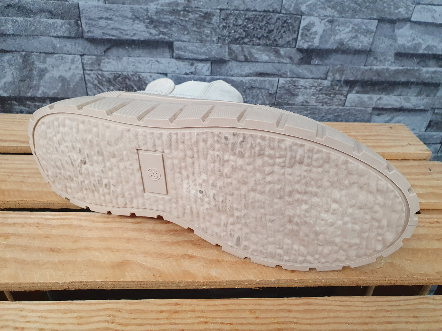 Damen Stiefelette  Chelsea  Schuhe Beige