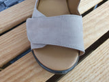 Damen Axel Comfort Hallux  Leder Gesundheitsschuhe Klett Beige