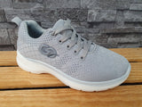 Damen Sneaker Weiß  &  Grau Freizeitschuhe